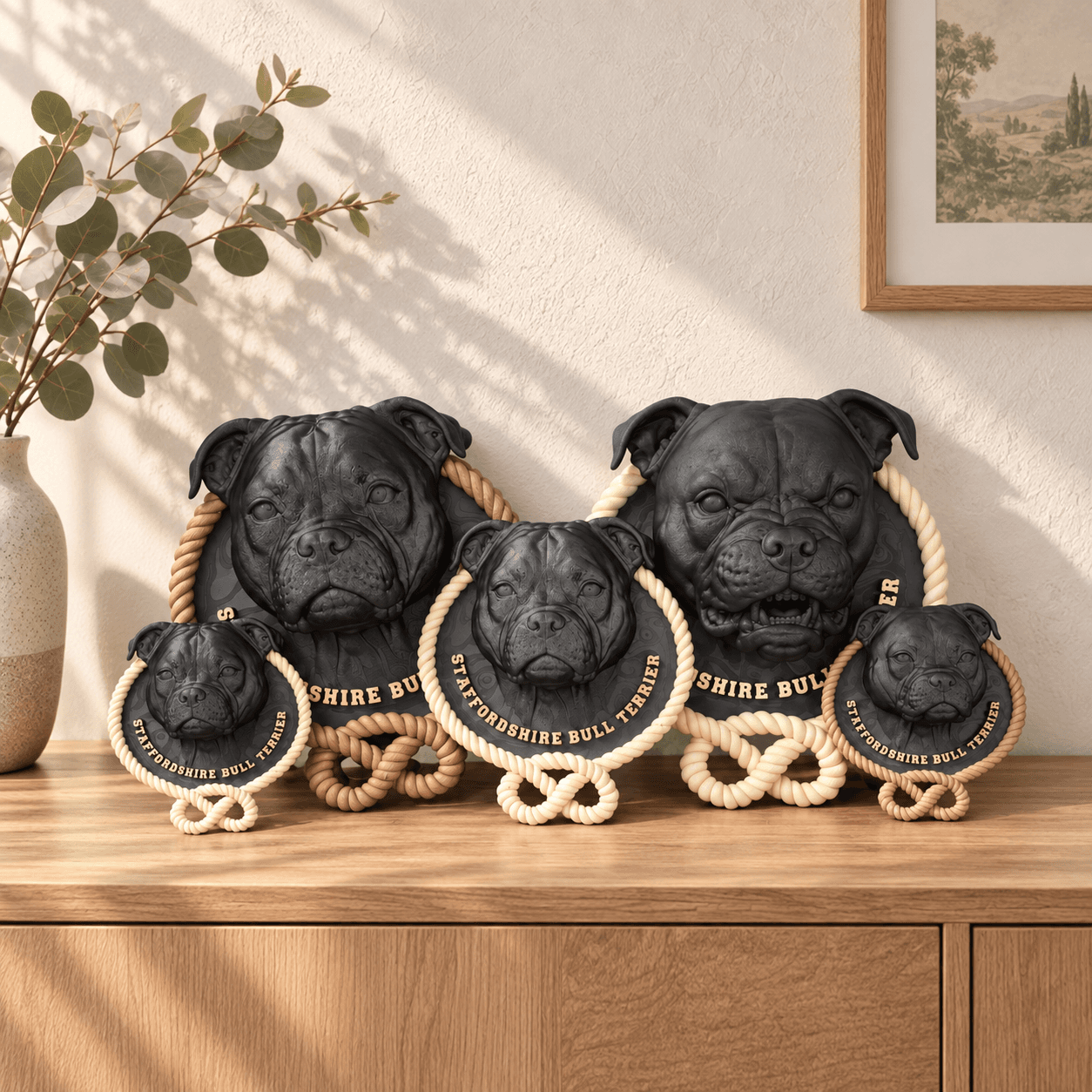 Staffordshire Bull Terrier Head Plate
