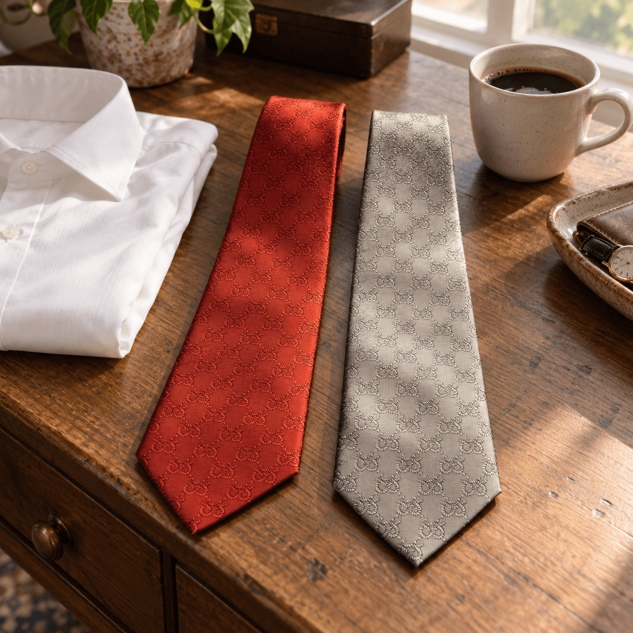 Stafford Knot Monogram Tie